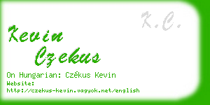 kevin czekus business card